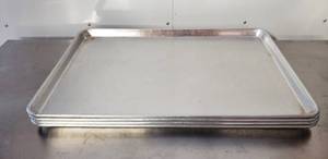 lot 53 image: Lot of 4 Stainless Steel Baking Sheets
