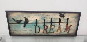 lot 71 image: 32 x 12 Dream Metal Wall Dcor