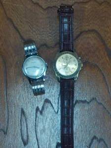 lot 26 image: BAYLOR AUTOMATIC STAINLESS STEEL WATCH, ANTIMAGNETIC WITH STRETCHABLE BAND. MILAGRO QUARTZ WATCH BEZEL STAINLESS STEEL.&nbsp