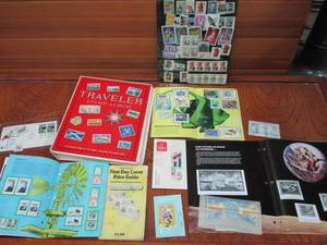 lot 88 image: STAMP COLLECTION INCLUDING TRAVELER STAMP ALBUM WHICH CONTAINS at least (1) STAMP FROM EVERY COUNTRY AT DATE OF ISSUE