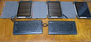 lot 45 image: 3 AMPLIFY TABLETS BY INTEL WITH CASE AND FLIP COVER (UNTESTED). 2 BELKIN KEYBOARDS.