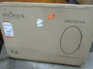 lot 90 image: NEW IN BOX PEGASUS BRAND OVAL BEVELED MIRROR MEDICINE CABINET DISTRIBUTED BY HOME DEPOT