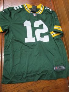 lot 110 image: NEW WITH TAGS, NFL ON FIELD NIKE GREEN BAY PACKERS JERSEY RODGERS #12, SIZE XL