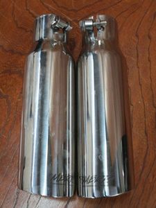 lot 127 image: (2) MBRP INC. PERFORMANCE EXHAUST NO WELD SLANTED EXHAUST TIP 2.5 INLET 3.5 OUTLET 12 LENGTH