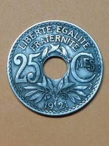 lot 139 image: 1921 FRANCE 25 CENTIMES