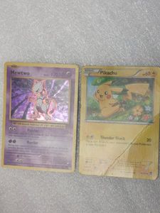 lot 171 image: 2016 POKEMON XY SERIES, RARE MEWTWO REVERSE HOLO 51108 &amp 2014 PIKACHU 27111