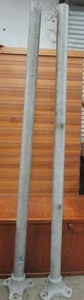 lot 196 image: (2) GALVANIZED POSTS WITH MOUNTING BASE