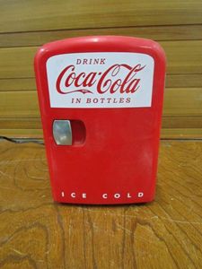 lot 183 image: COCA COLA KOOLATRON COOLERWARMER RETRO PERSONAL FRIDGE, 2 POWER CORDS INCL. UNIT TURNS ON AS PICTURE SHOWS