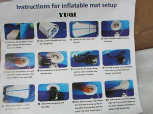 lot 184 image: NEW INFLATABLE MAT W ELECTRIC AIR PUMP