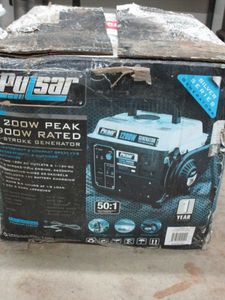 lot 190 image: PULSAR SILVER SERIES 1200W PEAK 900W RATED 2-STROKE GENERATOR