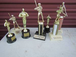 lot 81 image: Lot of softball trophies previously awarded