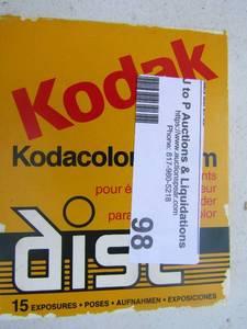 lot 98 image: Gold super 200 film , Kodak VR  film 15 exposure   Polaroid SX-70 Land camera