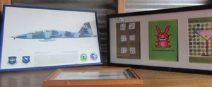 lot 119 image: Air force 17x12, B-2A Spirit 12x7, Drunk pic frame 21x10