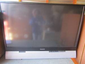 lot 138 image: 52 Black big back Panasonic TV unknown working order
