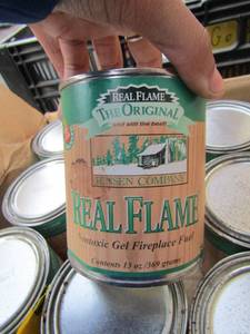 lot 226 image: Box of over 10 cans of real flame fire place fuel