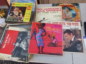 lot 309 image: Lot of Vintage musical theatre records ( My Fair lady, Gone with the wind, Porky and Bess, Westside story, Sampson and Delilamany more