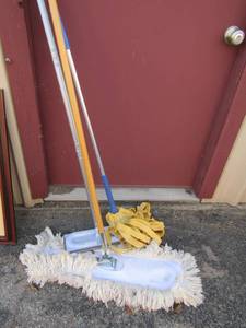 lot 314 image: Dusters, brooms and Mops Oh my