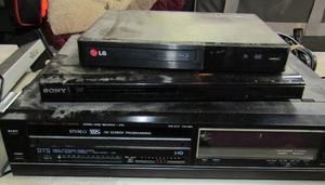 lot 168 image: Fisher VHS player LG DVD player Sony DVD player