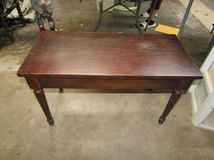 lot 179 image: Piano bench with sheet music storage under seat  18x30x14