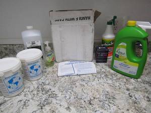 lot 137 image: Odor eliminator 2 bottles used cleaners and soaps