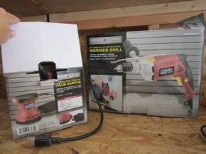 lot 186 image: Chicago electric 5 palm sander 12 hammer drill