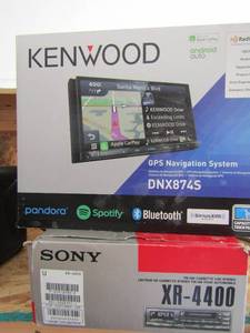 lot 187 image: Used kenwood GPS navigation system Sony XR 4400 FMAM cassette player