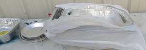 lot 242 image: Lot of aluminum turkeyham pans