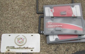 lot 276 image: Cadillac car plate cover 6 new License plate frames
