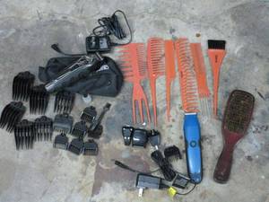 lot 12 image: WAHL HAIR CUTTING SET, REMINGTON BEARD TRIMMING SET, BOTH WITH ACCESSORIES, CHARGERS & WORKING