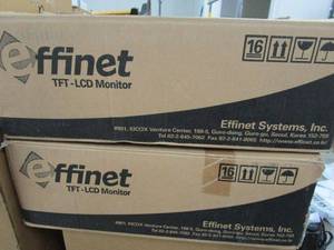 lot 18 image: 2 N.I.B. EFFINET TFT-LCD MONITORS