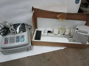 lot 21 image: POINT OF SALE SYSTEM W REGISTER, PRINTER & PRINTER PAPER