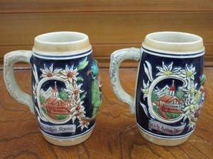 lot 53 image: GERMAN BEER MUGS, MADE IN GERMANY & NUMBERED