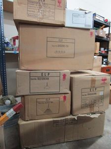 lot 57 image: 7 VARIOUS LIGHT FIXTURES IN ORIGINAL BOXES, MULTIPLE SYLES & SIZES