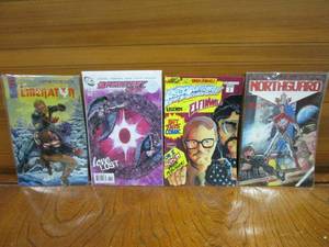 lot 82 image: 1986 2ND PRINTING OF NORTHGUARD, 1989 #1 ASTONISH FT. ELFINWILD, DC BRIGHTEST DAY, ETERNITY COMICS THE LIBERATOR