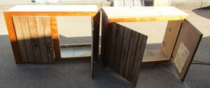 lot 23 image: 2  work shop cabinets 29x35x12 both backless due to hanging on walls both doors have hook locks