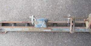 lot 51 image: Vintage Dunlap lathe  Sears and Roebuck 44 long