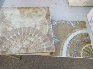 lot 84 image: 8x8 decor tile pieces x 10 and 10x10 decor tile pieces x 6