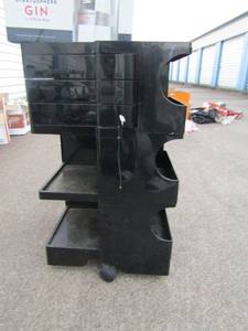 lot 112 image: Black rolling storage cart