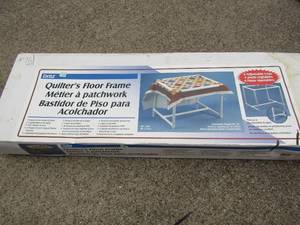 lot 124 image: Dritz quilters floor frame used in box