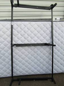 lot 151 image: Full size black expandable bed frame can be used as queen size