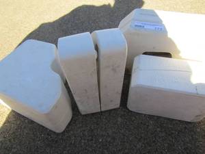 lot 173 image: CERAMIC MOLDS- Granny and great granny ceramic mold 1006-AR sweater bear mold 2 piece 169D and grandpas right foot 100 F-B2 mold