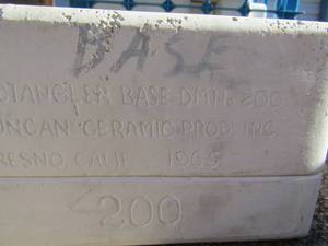 lot 174 image: CERAMIC MOLDS- Toothbrush and paste holder mold   great grandpas left foot M-702 and base stand 102-FD