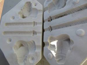 lot 184 image: Molds- stick horse, coffee filter holder, tooth brush holder