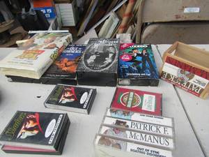 lot 206 image: 4 VHS tapes and assorted cassette tapes