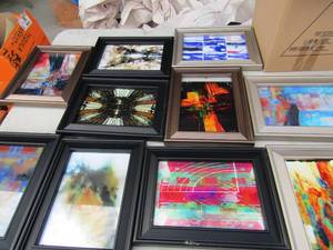 lot 235 image: 8x 7 frames QTY 12  and assorted prints