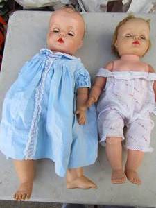 lot 255 image: 2 vintage baby dolls
