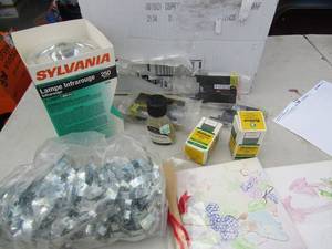 lot 259 image: Assorted inks, decorative oils and art clamps