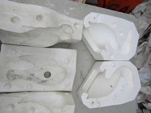 lot 292 image: molds- duck towel rack, 3 piece bird