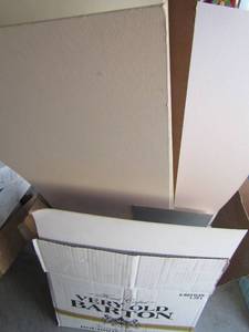 lot 334 image: Box of over 40 canvas boards