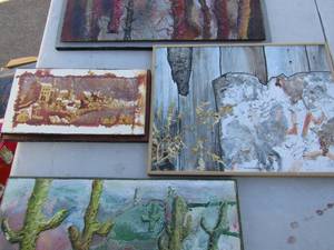 lot 364 image: ART-Cactus, fall 16x12, buck 12x7,tree 18x7